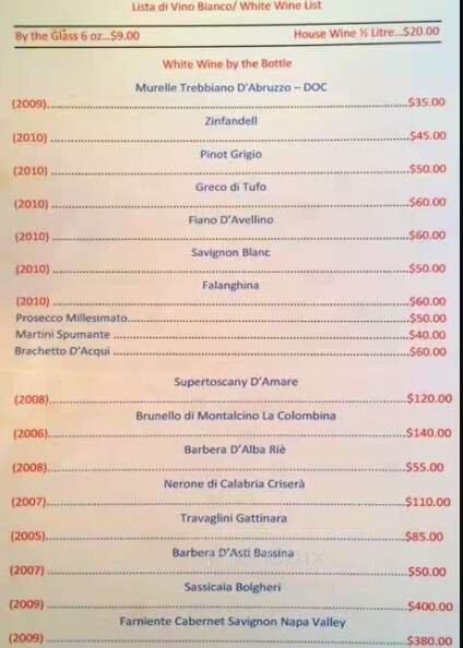L'Antipasto Ristorante - Vaughan, ON menu_pic