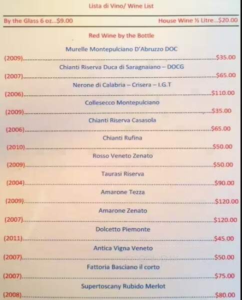L'Antipasto Ristorante - Vaughan, ON menu_pic