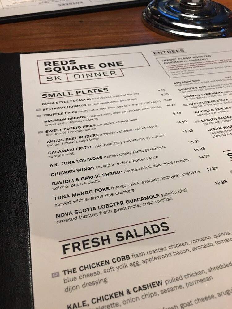 Reds Square One - Mississauga, ON menu_pic
