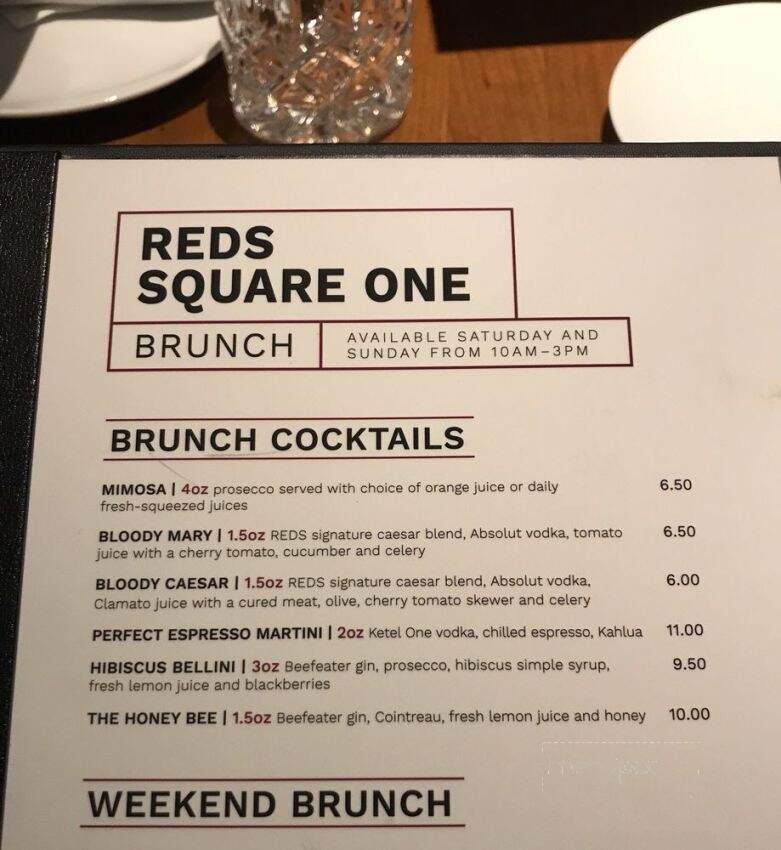 Reds Square One - Mississauga, ON menu_pic