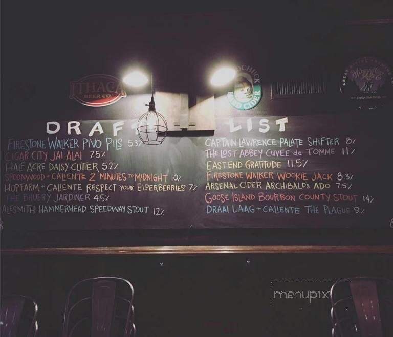 Caliente Pizza & Draft House - Sewickley, PA menu_pic
