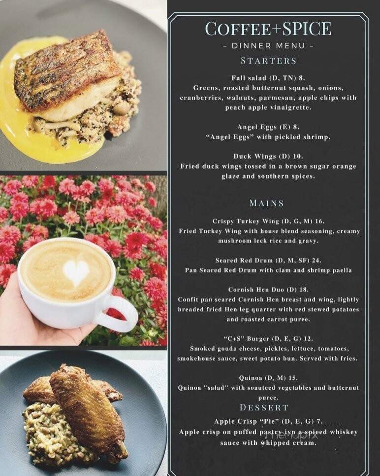 Coffee + Spice - Greenville, NC menu_pic