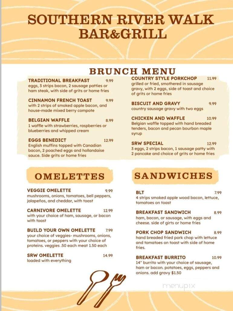 Southern River Walk Bar&Grill - St. Marys, GA menu_pic