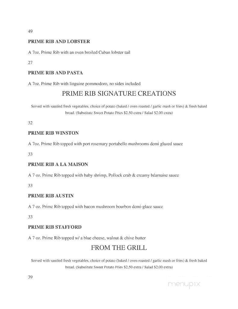 Mr. Prime Rib - Greater Sudbury, ON menu_pic
