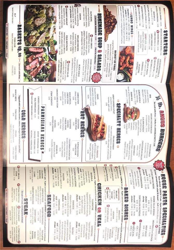Spinelli's Brick Oven Pizzeria & Italian Grill - Brodheadsville, PA menu_pic
