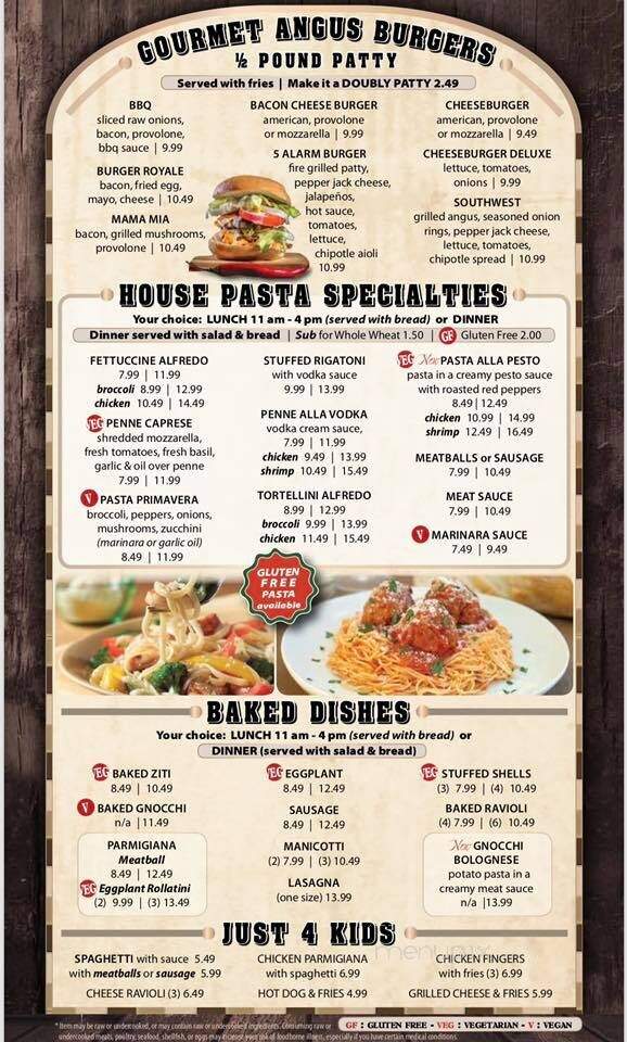 Spinelli's Brick Oven Pizzeria & Italian Grill - Brodheadsville, PA menu_pic