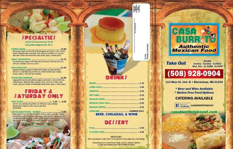 Casa Burrito - Altus, OK menu_pic