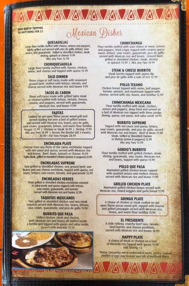 Que Pasa - Saint Francisville, LA menu_pic