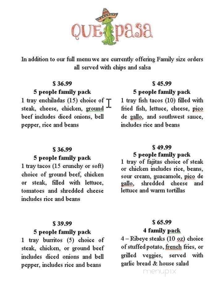 Que Pasa - Saint Francisville, LA menu_pic