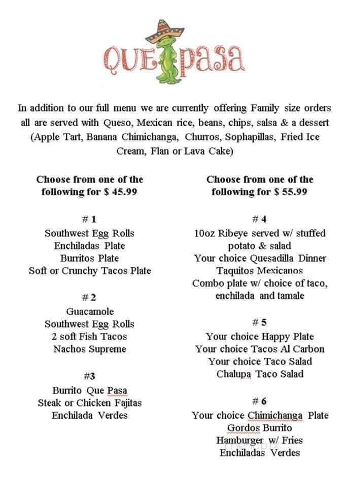 Que Pasa - Saint Francisville, LA menu_pic
