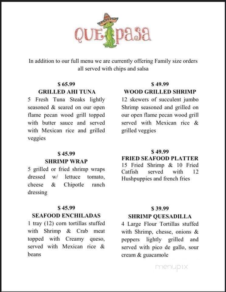 Que Pasa - Saint Francisville, LA menu_pic