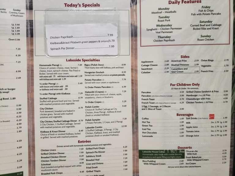 Lakeside Family Restaurant - Sterling Heights, MI menu_pic