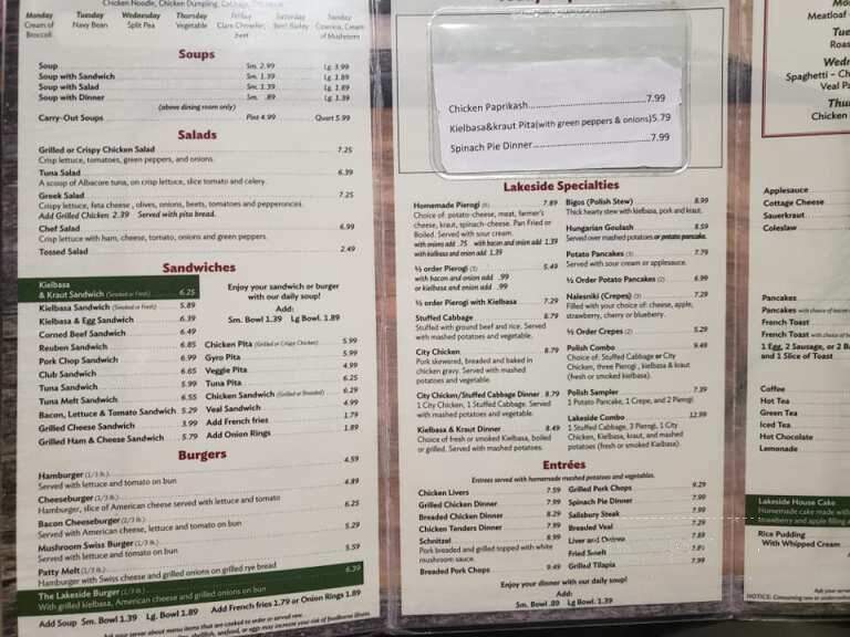 Lakeside Family Restaurant - Sterling Heights, MI menu_pic
