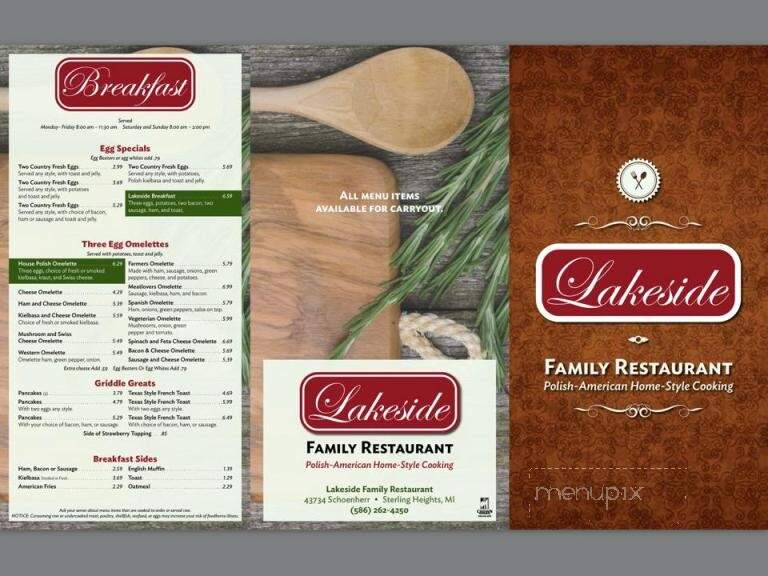 Lakeside Family Restaurant - Sterling Heights, MI menu_pic