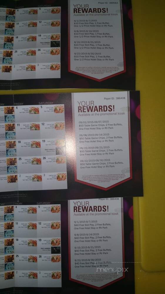 Lakeside Casino Resort - Osceola, IA menu_pic