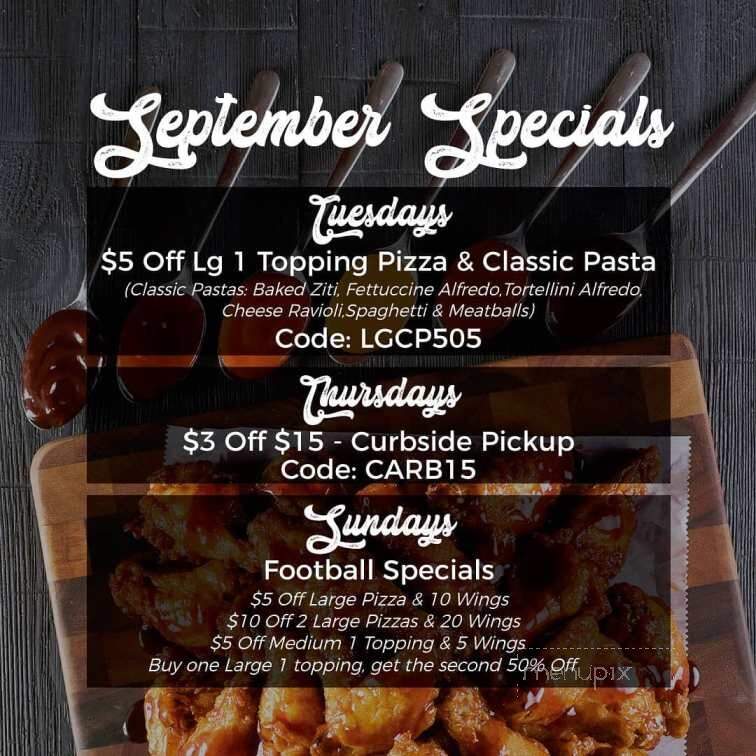 Pat's Select Pizza Grill - Pasadena, MD menu_pic