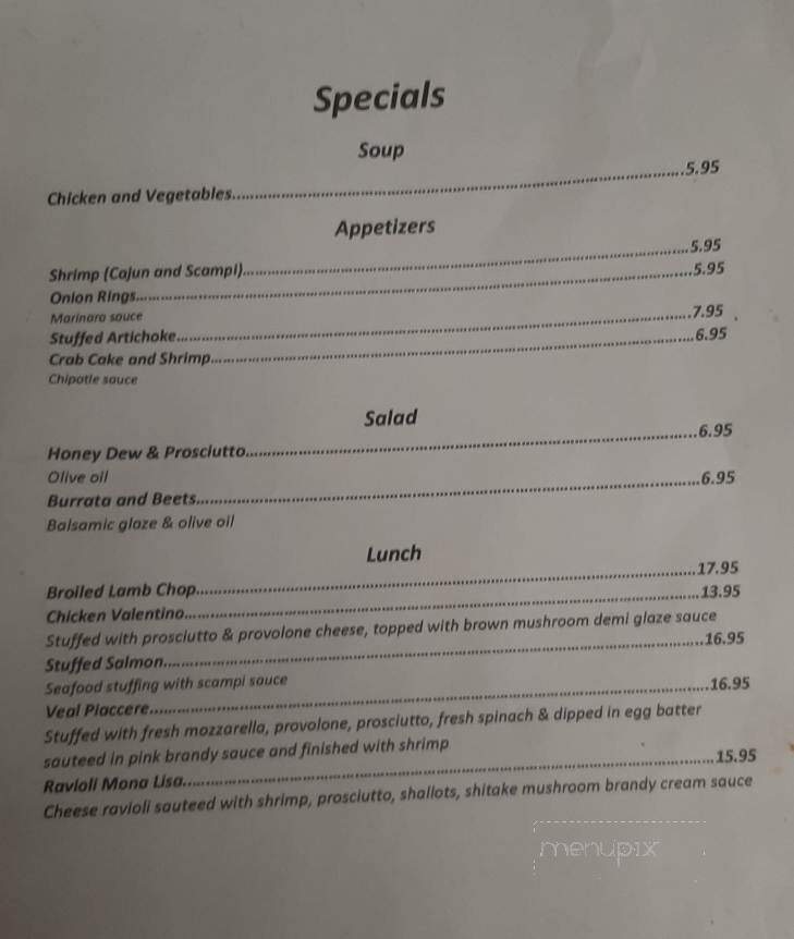 Bella Vista Ristorante - Oak Ridge, NJ menu_pic
