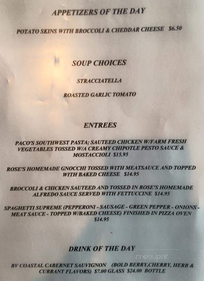 Rose's Restaurant - Canton, MI menu_pic