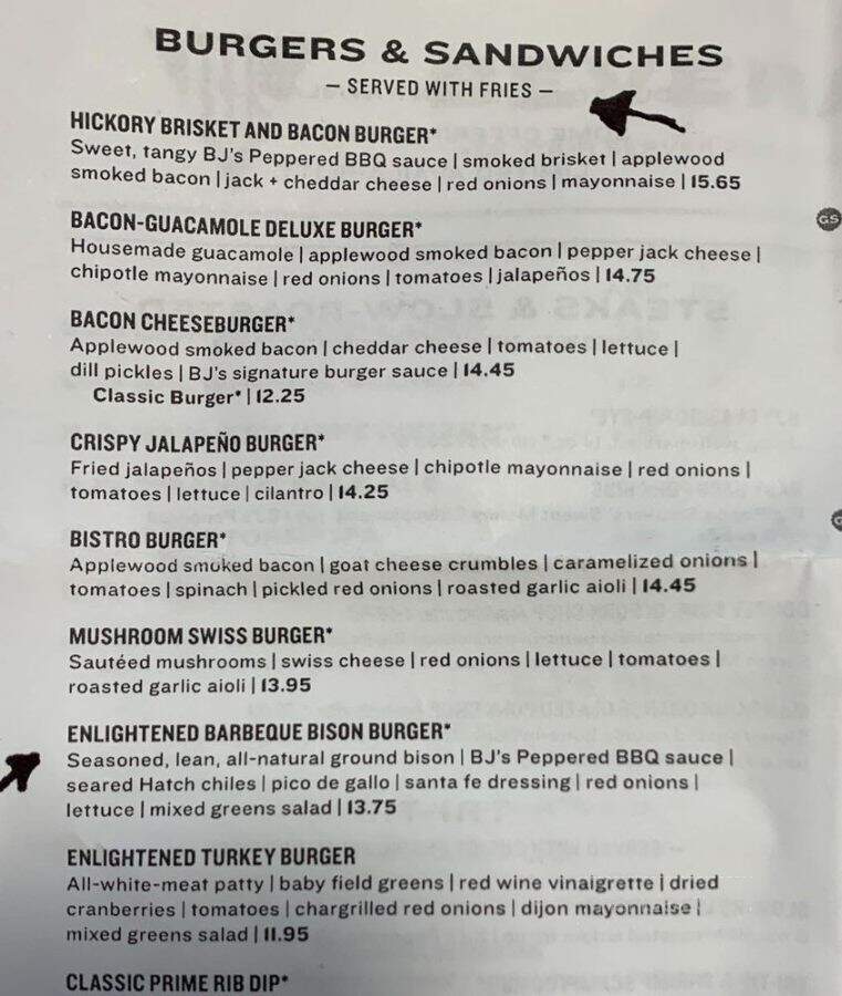 BJ's Restaurant & Brewery - Peoria, AZ menu_pic