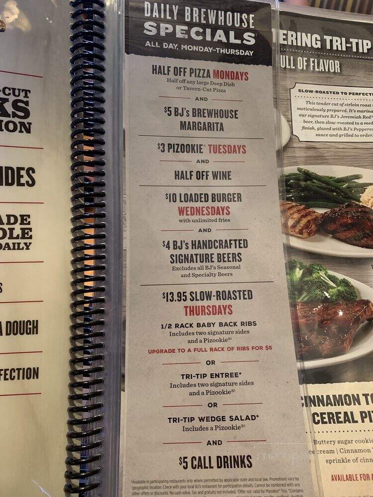 BJ's Restaurant & Brewery - Peoria, AZ menu_pic