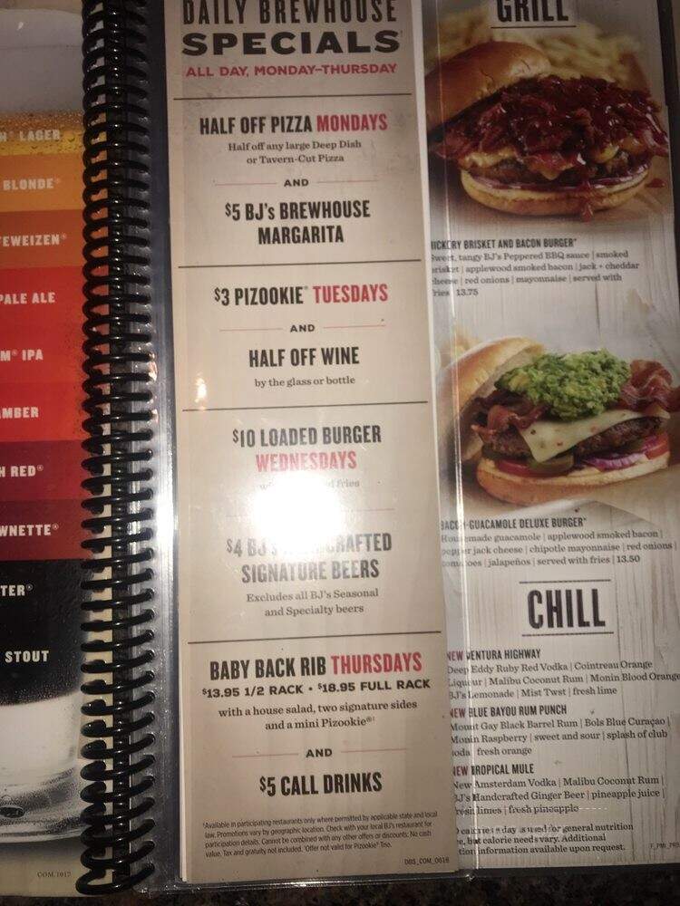 BJ's Restaurant & Brewery - Peoria, AZ menu_pic