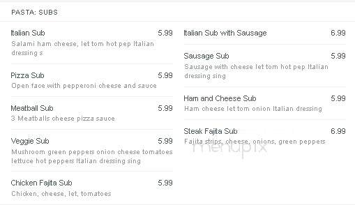 Tammys Pizza on Broadway - Grove City, OH menu_pic