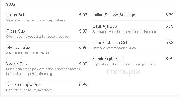 Tammys Pizza on Broadway - Grove City, OH menu_pic