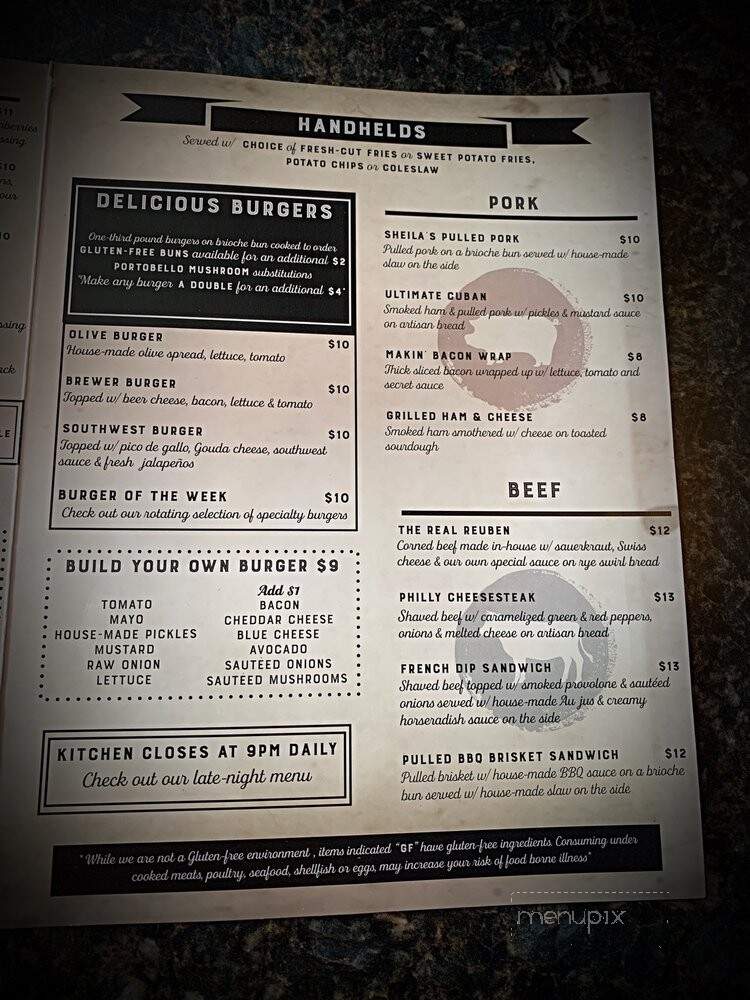 Schaendorf Brewing Company - Allegan, MI menu_pic
