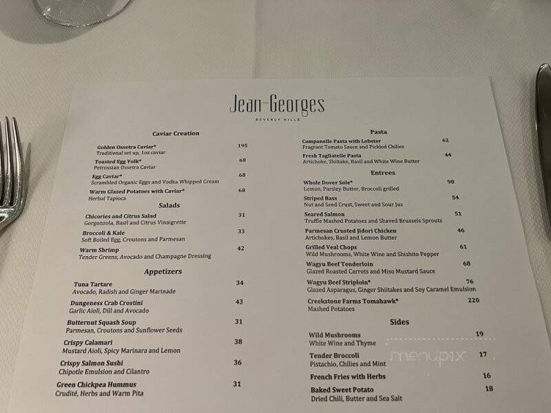 Jean-Georges Beverly Hills - Beverly Hills, CA menu_pic