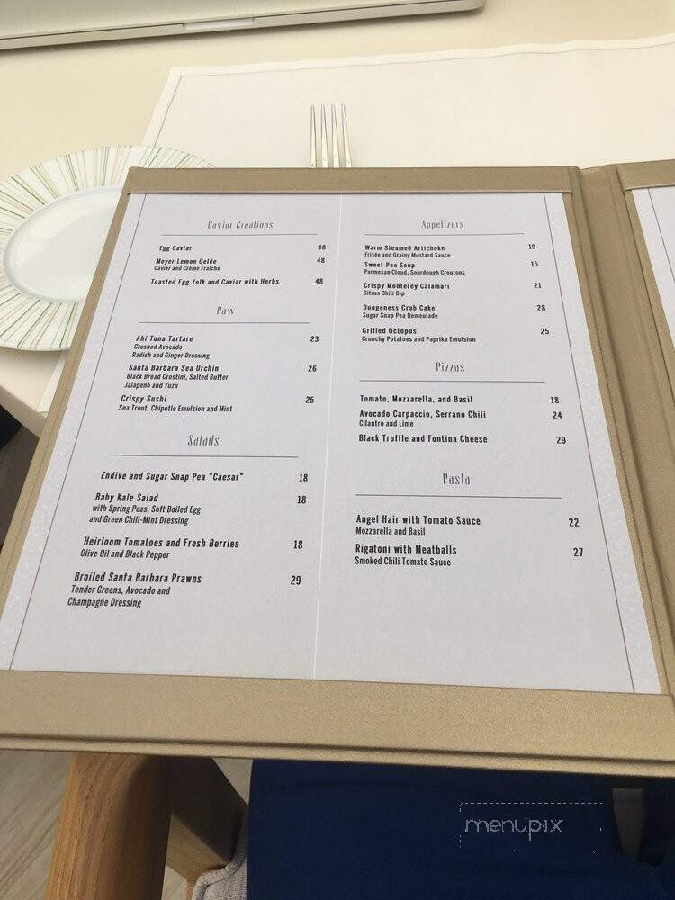 Jean-Georges Beverly Hills - Beverly Hills, CA menu_pic