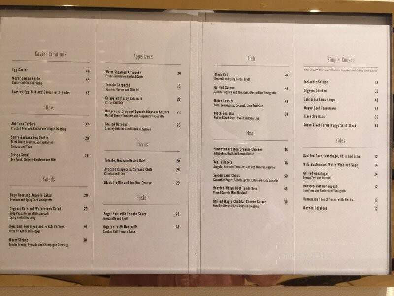Jean-Georges Beverly Hills - Beverly Hills, CA menu_pic