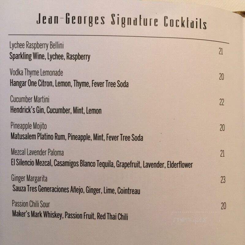 Jean-Georges Beverly Hills - Beverly Hills, CA menu_pic