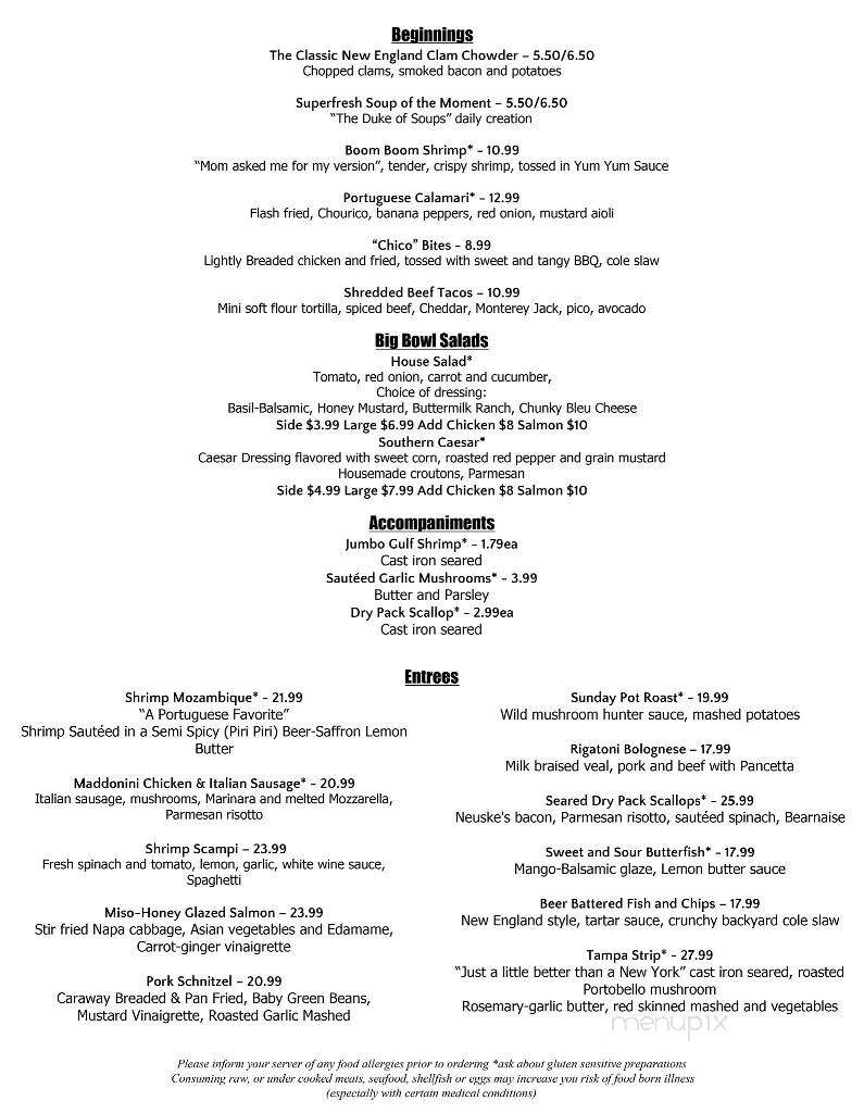 River City Grill - Punta Gorda, FL menu_pic