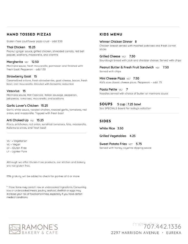 Ramone's Bakery & Cafe - McKinleyville, CA menu_pic