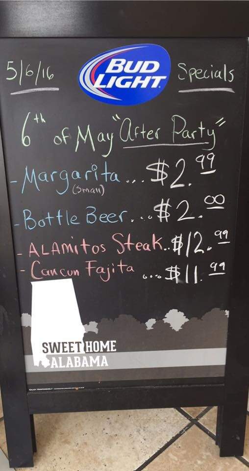 Alamitos Mexican Restaurant - Cullman, AL menu_pic