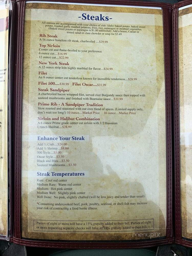 Sandpiper Restaurant - Idaho Falls, ID menu_pic