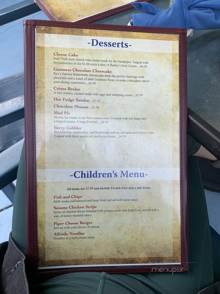 Sandpiper Restaurant - Idaho Falls, ID menu_pic