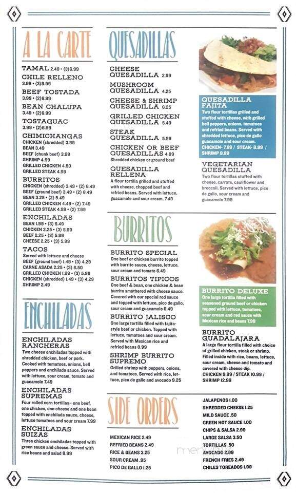 Mazatlan Mexican Restaurant - Joelton, TN menu_pic