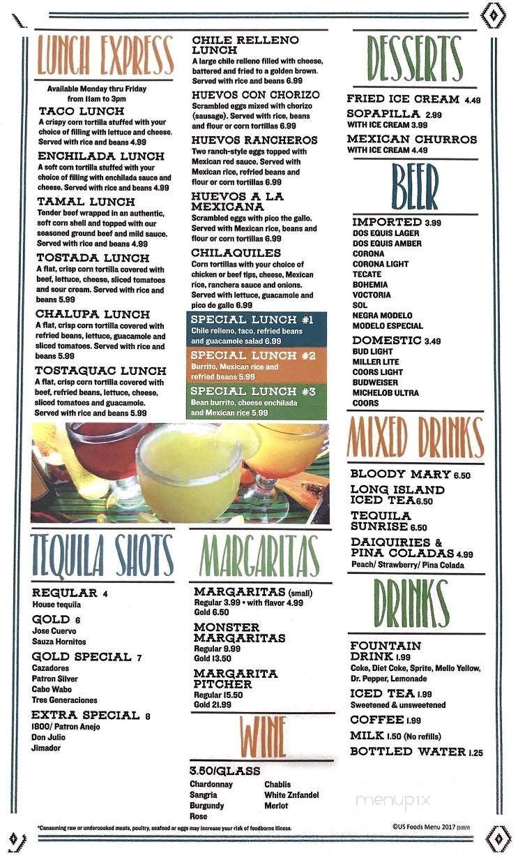 Mazatlan Mexican Restaurant - Joelton, TN menu_pic