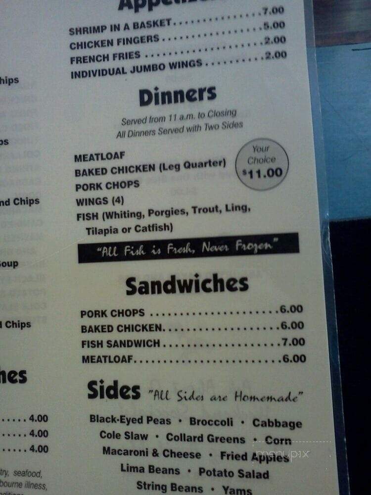 Evelyn's Soul Food - Wilmington, DE menu_pic