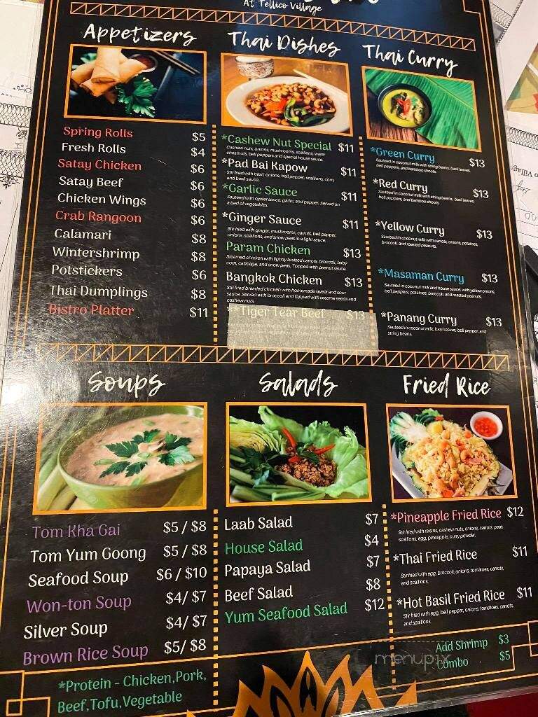 Thai Bistro at Tellico Village - Loudon, TN menu_pic