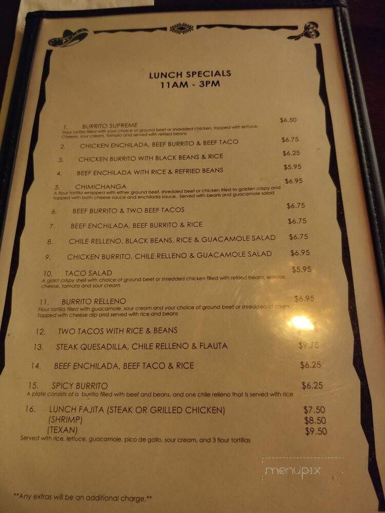 Habanero's Mexican Grill - Bessemer, AL menu_pic