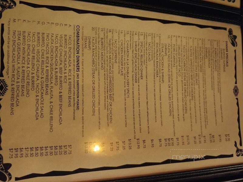 Habanero's Mexican Grill - Bessemer, AL menu_pic