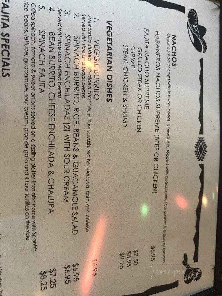 Habanero's Mexican Grill - Bessemer, AL menu_pic
