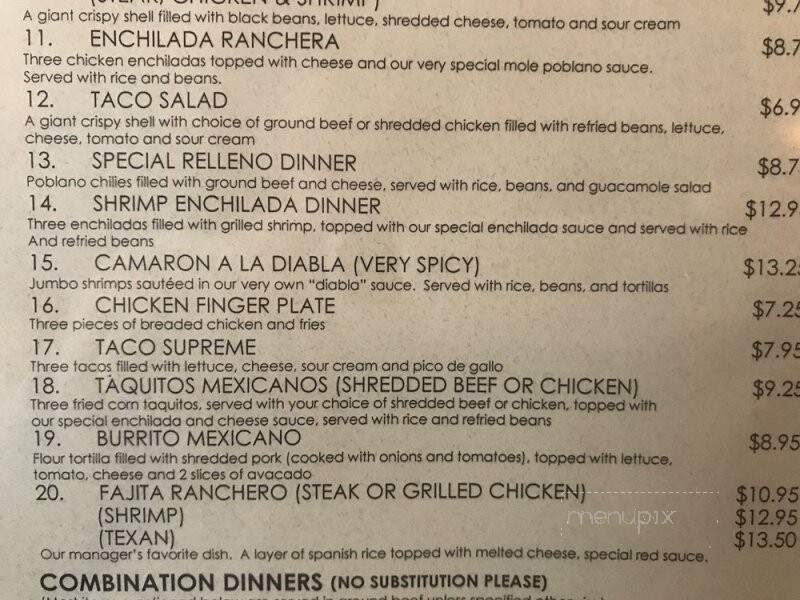 Habanero's Mexican Grill - Bessemer, AL menu_pic
