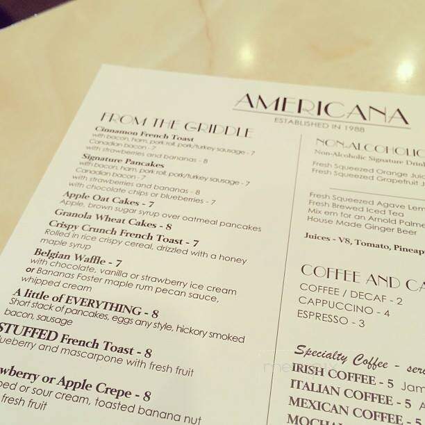 Americana Diner & Restaurant - East Windsor, NJ