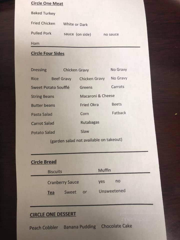 Pam's Restaurant & Banquets - Hartsville, SC menu_pic