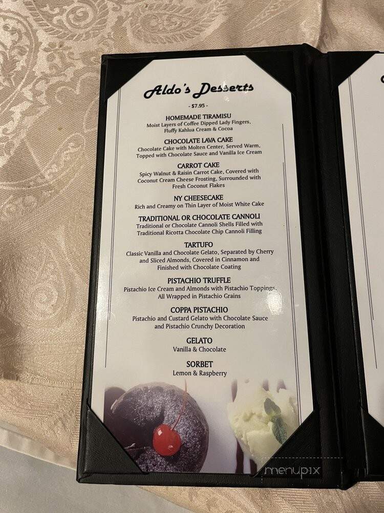 Aldo's Italian Restaurant - Wyckoff, NJ menu_pic