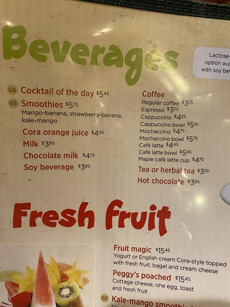 Cora Breakfast & Lunch - Richmond, BC menu_pic
