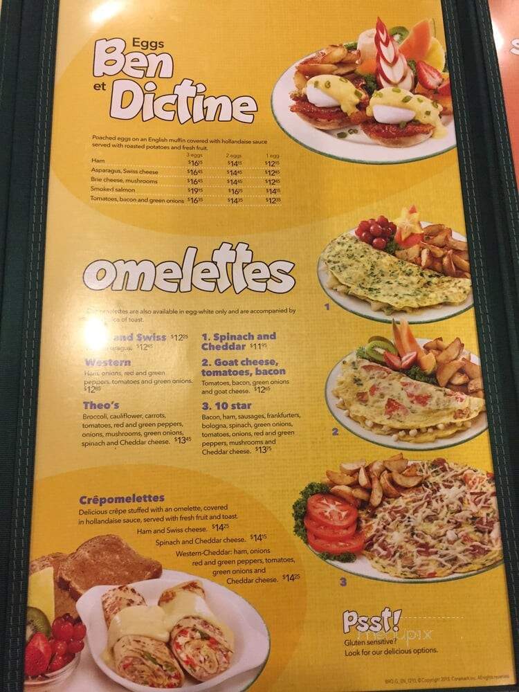 Cora Breakfast & Lunch - Richmond, BC menu_pic